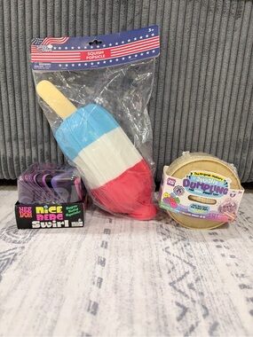 NIB NeeDoh Nice Berg Swirl Mystery Dumpling Popsicle Squishy Schylling 3 pack